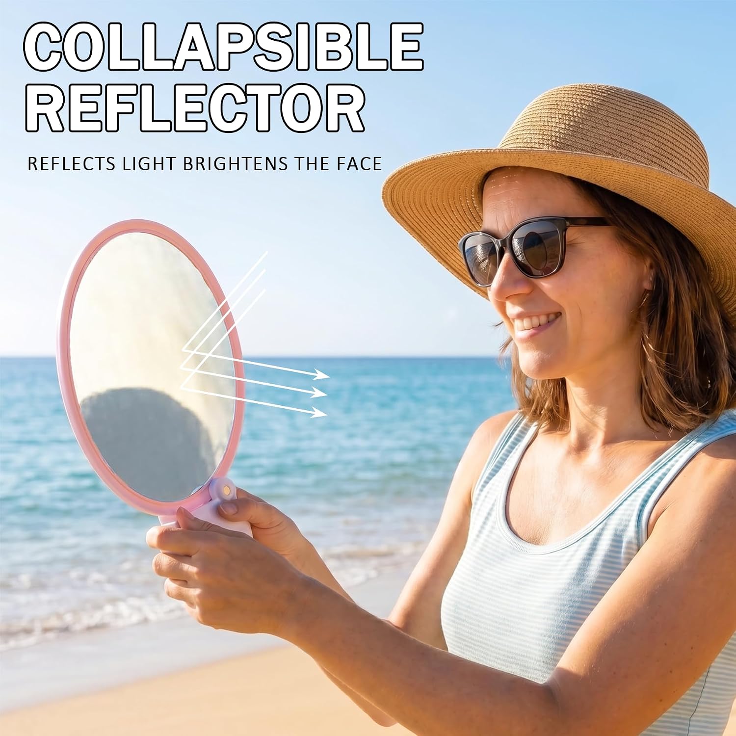 Custom Foldable Hand Fans Bulk - Personalized Round Flying Disc Fan with Photo Logo Text, Portable Pocket Favors for Class of 2026 Graduation, Wedding Guests, Trade Shows & Summer Events (50)