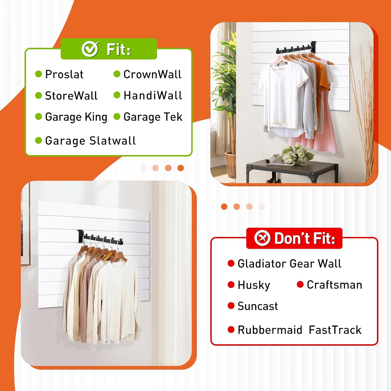 12 Inch Waterfall Slatwall Display Hooks with 6 Balls, Heavy Duty Tube Slat Wall Hanger, Slatwall Accessories for Retail Display, Clothing, Bags, Accessories(18 Pcs)