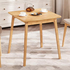 HOOBRO Bamboo Dining Table, Square Dining Table for 2, 27.6" Kitchen Table for Small Space, Writing Table, Easy to Assemble, for Dining Room, Living Room, Office, Kitchen, Natural YL70CZ01G1