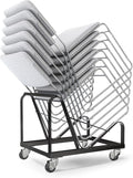 OEF Furnishings OEFDY86 Stack Chair Dolly, Heavy Duty Steel Cart (Vertical Cradle, Fits OEF8600 Series and Similar Sized Stack Chairs, 1100 lb Weight Capacity, Swivel Casters)