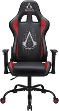 SUBSONIC Assassin's Creed Gaming Chair, Modern Black Faux Leather, Ergonomic, Lightweight, Arm Rest, Recliner, 150kg, 53cm Seat Depth
