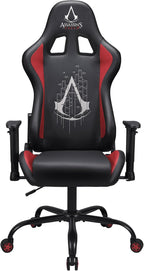 SUBSONIC Assassin's Creed Gaming Chair, Modern Black Faux Leather, Ergonomic, Lightweight, Arm Rest, Recliner, 150kg, 53cm Seat Depth