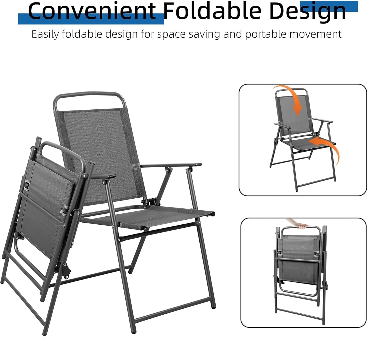 Shintenchi 6 Piece Outdoor Patio Furniture Set, Small Outdoor Patio Dining Table and Chairs Set, Outdoor Seating with Umbrella for Backyard, Balcony, Front Porch, Onyx