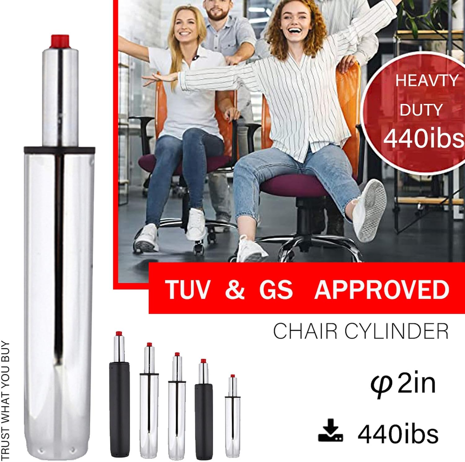 Office Chair Hydraulic Cylinder Replacement6.3 in-Office Chair Replacement Parts.