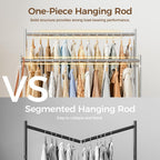 HYSEYY Clothes Rack,Double Rods Rolling Clothing Rack for Hanging Clothes load 400LBS,Portable Garment Coat Rack with Wheels Wardrobe Closet for Bedroom Laundry Room,Retail Store,Silver