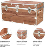 Rhino Trunk & Case Knotty Cedar Chest – XXL Storage Box, Coffee Table, End of Bed Trunk or Entryway Storage Bench – 36"x18"x18" USA-Made, Furniture Grade, Heirloom Aesthetic – Strong and Secure
