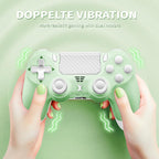 Puiseno Wireless Controller for PS-4, Dual Vibration Game Joystick/Motion Sensing/Touchpad/Speaker/3.5mm Audio Jack Headphone, Upgraded Six-Axis Sensor, Compatible with PS4/Slim/Pro Console/PC (green)