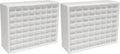 Akro-Mils 64-Drawer Plastic Drawer Storage Cabinet for Garage Organization, Bead Organizer, Building Bricks Storage, Teacher Toolbox, Makeup Organizer, 20-Inch W x 6-Inch D x 16-Inch H, 10164 White