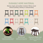 WestinTrends Malibu 2 Piece Set of 29 Height Outdoor/Patio Saddle bar stools, Dark Brown