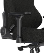 DXRacer Craft L Video Gaming Chair for Adults, Ergonomic Office Reclining Computer Chair with Magnetic Head Pillow and Lumbar Support, Racing Style Height Adjustable (Woven Fabric, Black)