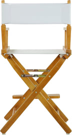 Casual Home 24" Director's Chair Honey Oak Frame-with White Canvas, Counter Height