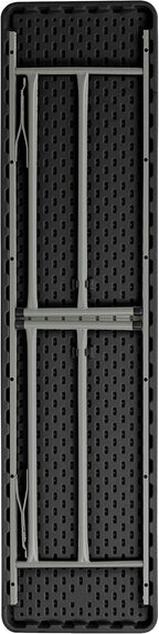 Flash Furniture Kathryn 6' Rectangular Plastic Folding Table, Long Plastic Foldable Table for Indoor/Outdoor Events, Black