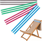 OUTXE Towel Bands, 2026 Upgrade Straps for Beach | Cruise Chair Lounge | Towels Holder | Pool Bag Essentials Must Haves (4-Pack, Striped Blue+Green+Greige+Hot Pink)