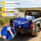 240L/63.4 Gallon Large Capacity Collapsible Water Storage Bladder, Portable Foldable Soft Water Bladder Tank, Leakproof Tear-Resistant Emergency Water Container for RV, Truck & Outdoor Use