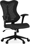 Flash Furniture Kale High Back Designer Black Mesh Executive Swivel Ergonomic Office Chair with Adjustable Arms