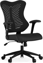 Flash Furniture Kale High Back Designer Black Mesh Executive Swivel Ergonomic Office Chair with Adjustable Arms