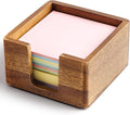 Acacia Wood Sticky Note Holder, Post It Note Dispenser for Office Desk, 3x3 Sticky Notes Organizer, Wooden Memo Pad Holder for Desk Home Accessories, No Pads Included (Sticky Note Holder)