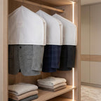 Hayden Hill Luxury Organic Cotton Shoulder Covers - Set of 3 - Clothes Protectors For Hanging Clothes - Dust Covers for Jackets, Clothing and Closet - Carbon Neutral