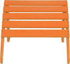 WO Home Furniture Adirondack Ottoman Outdoor Patio Footrest 13.5" Inch Folding Footstool for Outdoor Adirondack Chair (Orange)