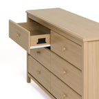 Storkcraft Alpine 6-Drawer Dresser, Driftwood | GREENGUARD Gold Certified, Brown Dresser for Bedroom, Kids & Nursery Storage, Safety Interlocking Drawers, Kids Bedroom