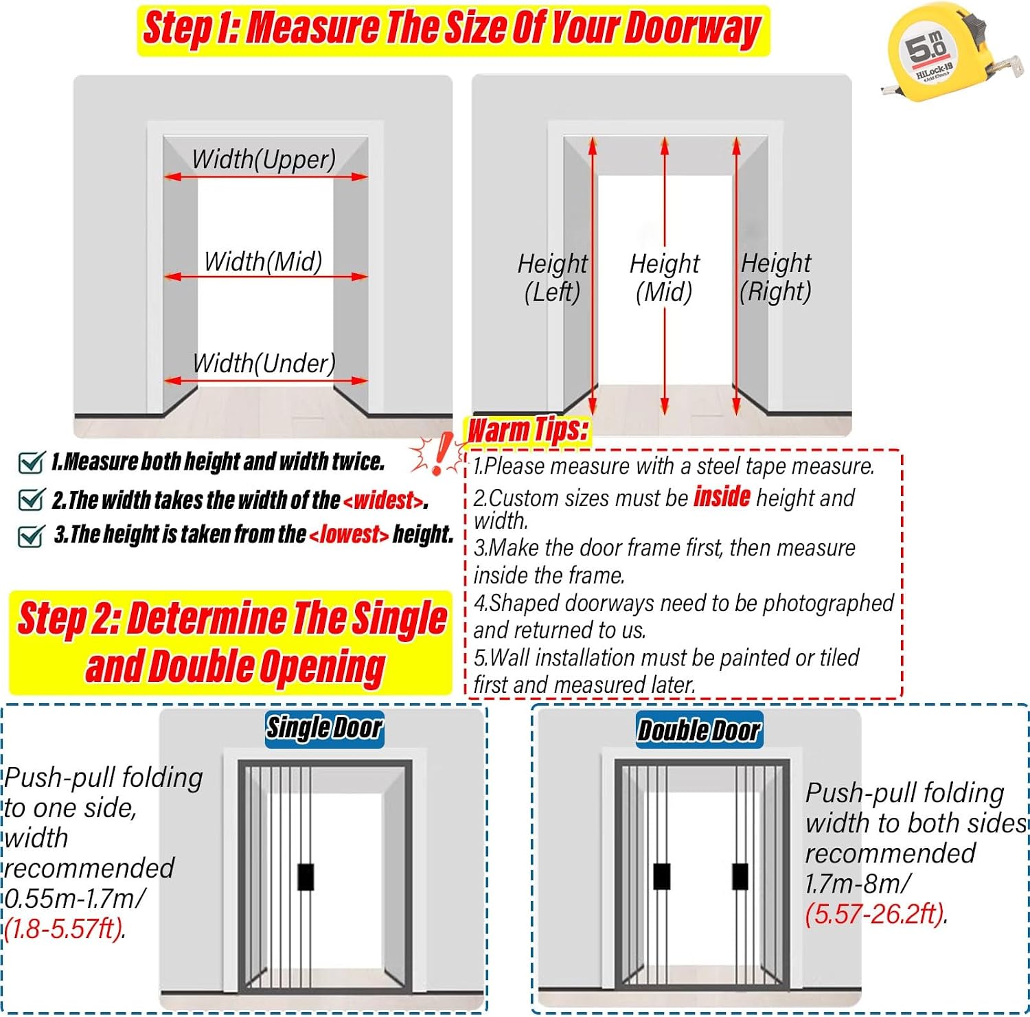 Accordion Folding Door, White Aluminum Alloy Foldable Interior Sliding Door, Room Divider with Top Track for Bathroom Bedroom Kitchen Hallway Doorway