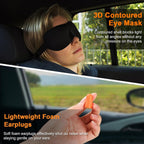 Travel Pillow - Hooded Neck Pillow Airplane Memory Foam Filling for Plane, Office, Cars Sleeping, Road Trip, Long Flights, Airplane Travel Essentials, Includes Eye Mask & Earplugs (Green)
