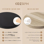 COZAYH Farmhouse Pedestal End Table, Rustic Wood Drink Table with Base, Round Martini Table for Small Space Living Room, Bedroom, Black
