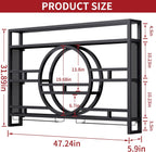 3-Tiers 47in Wine Rack Wall Mounted with Upgarded LED, Floating Bar Shelves with Wine Glass Holder Hanging Industrial Liquor Shelf, Wall-Mounted Wine Racks Cabinets for Home Bar, No Assembly Required