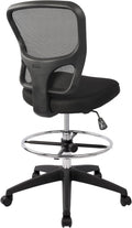 HYLONE Ergonomic Office Chairs, Office Drafting Chair, Rolling Stool Chair Armless Standing Desk Chair with Footrest Bar Stools for Home,Office & Bar
