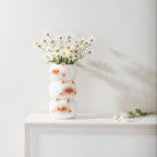 Cute Cat Vase, 6.8 in Small White Ceramic Vase Modern Flower Vases for Cat Lovers, Unique Flower Vases for Home Farmhouse Bedroom Living Room Wedding Table Centerpieces Decor