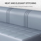 Office Reception Chairs, Waiting Room Benches, and Faux Leather Benches,Ideal for Clinics, Airports, Hospitals, Salons, Banks, Barbershops, and Beauty Salons(Black,66.9x21.7in)