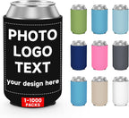 20 Pack Custom Neoprene Can Cooler Sleeve Bulk Personalized Insulated Drink Holder with Logo Image Text for Anniversary Wedding Birthday Summer Beach Party Favors