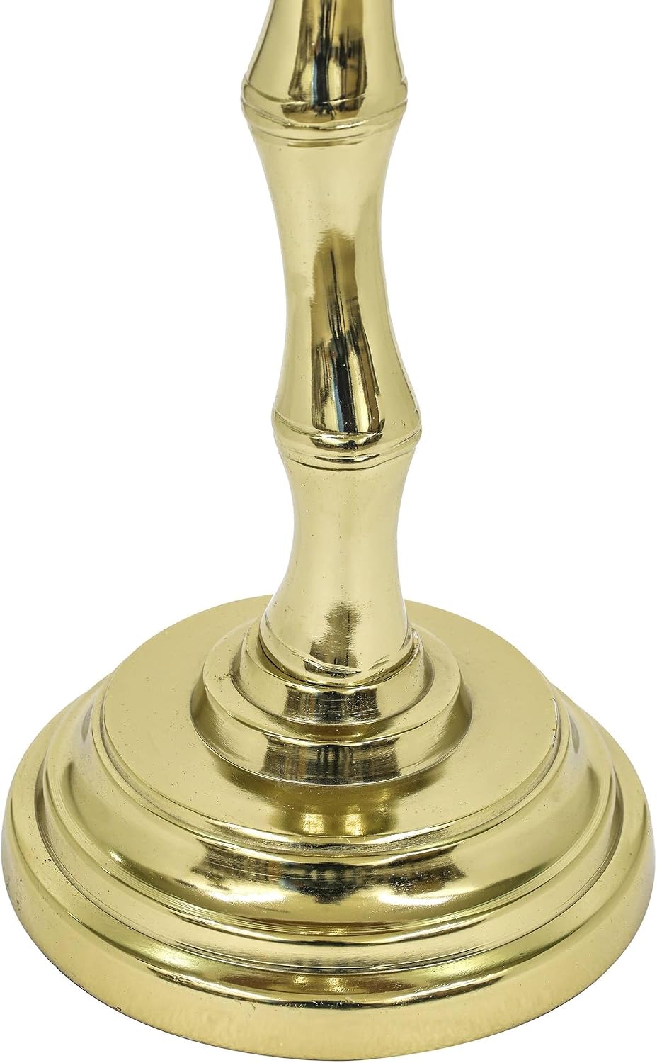 Gold Side Table with White Marble Top | Decorative Modern End Table | Bamboo Shape Aluminum Base | Accent Table for Living Room Decor | 14x14x23.5