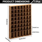 Barydat Shot Glass Display Case Wood Shot Glass shelf holder 56 Compartments Wall-mounted Rustic Bar Cabinet(Brown,1 Pcs)