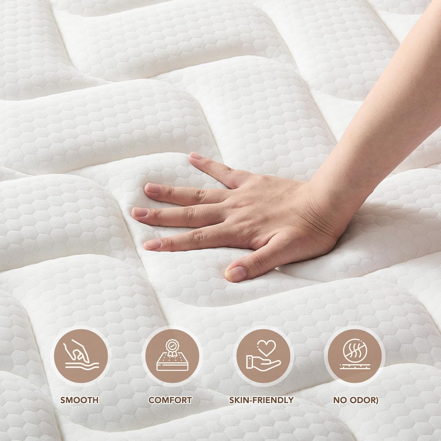 Moccona 12 Inch Full Size Mattresses, Memory Foam Hybrid Mattress in a Box with Independent Spring, Soft and Comfortable, Pressure Relief, CertiPUR-US Certified, Medium