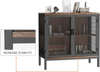 Soywey Storage Sideboard,Small Home Wine Cabinet Bar for Liquor and Wine, Coffee Bar Cabinet with Storage, Farmhouse Dining Sideboard for Kitchen and Dining Room (31.4 Inch, Rustic Brown)