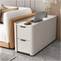 Versatile Floor Sofa Sideboard Light Luxury Premium Sense Solid Wood Super Narrow Small Folder Side Cabinet Table(B)