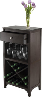 Winsome Ancona Wine Storage, Dark Espresso