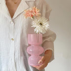 7 inch Flower Vases for Centerpiece Table Living Room Home Indoor Desk Decor,Glass Flower Plant Vase for Wedding Housewarming