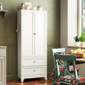 72 inch Pantry Cabinet with 2 Drawers, Freestanding Kitchen Storage Cabinet with Adjustable Shelves, Heavy-Duty Organizer for Kitchen, Pantry, Dining Room