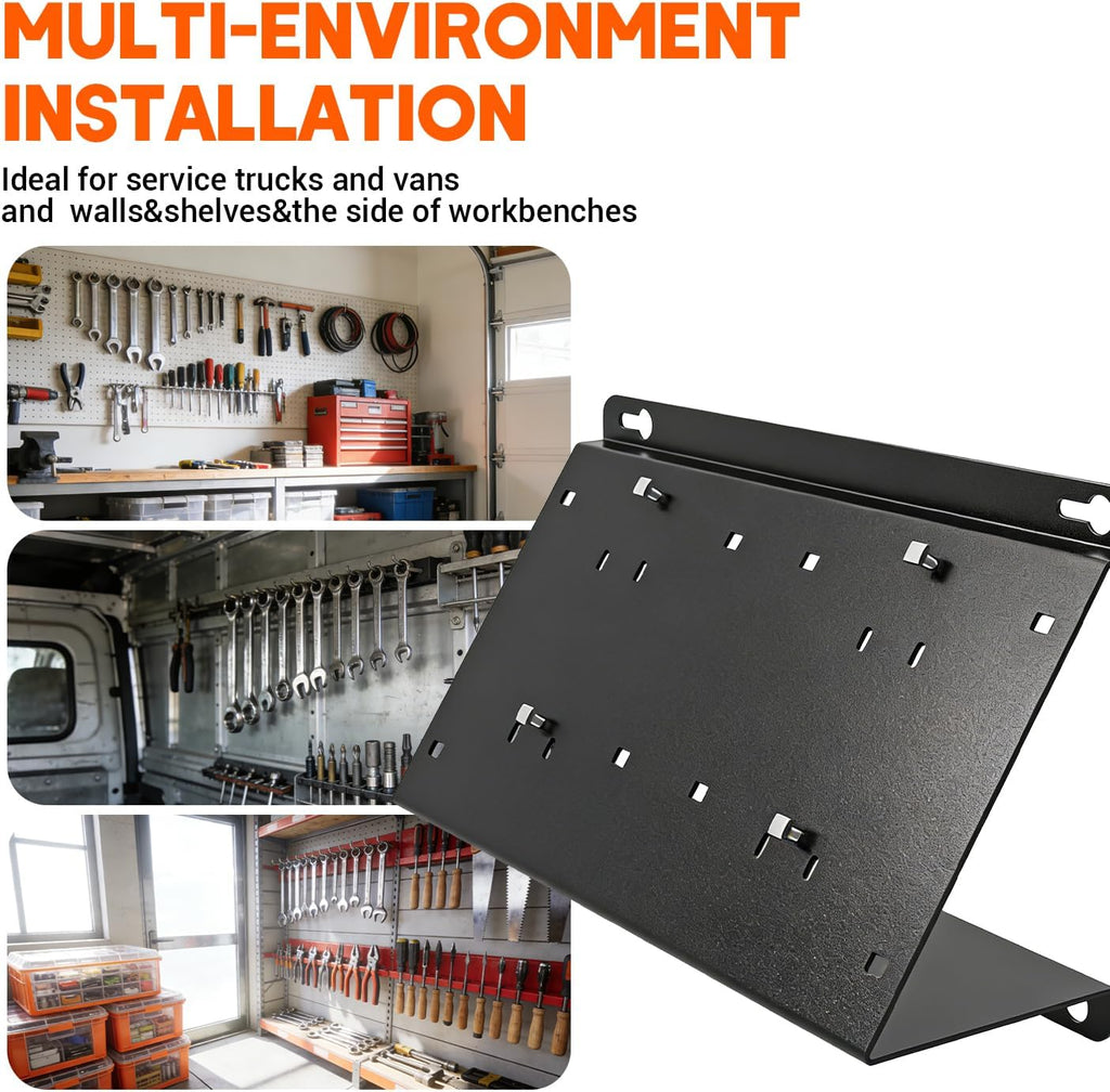Angled Heavy-Duty Alloy Steel Wall Mount for Milwaukee Charger - Dual Fit Milwaukee M18V & M12V Rapid Charge, Detachable Secured Holder Bracket for Pegboard/Wall Installation