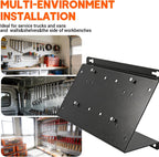 Angled Heavy-Duty Alloy Steel Wall Mount for Milwaukee Charger - Dual Fit Milwaukee M18V & M12V Rapid Charge, Detachable Secured Holder Bracket for Pegboard/Wall Installation