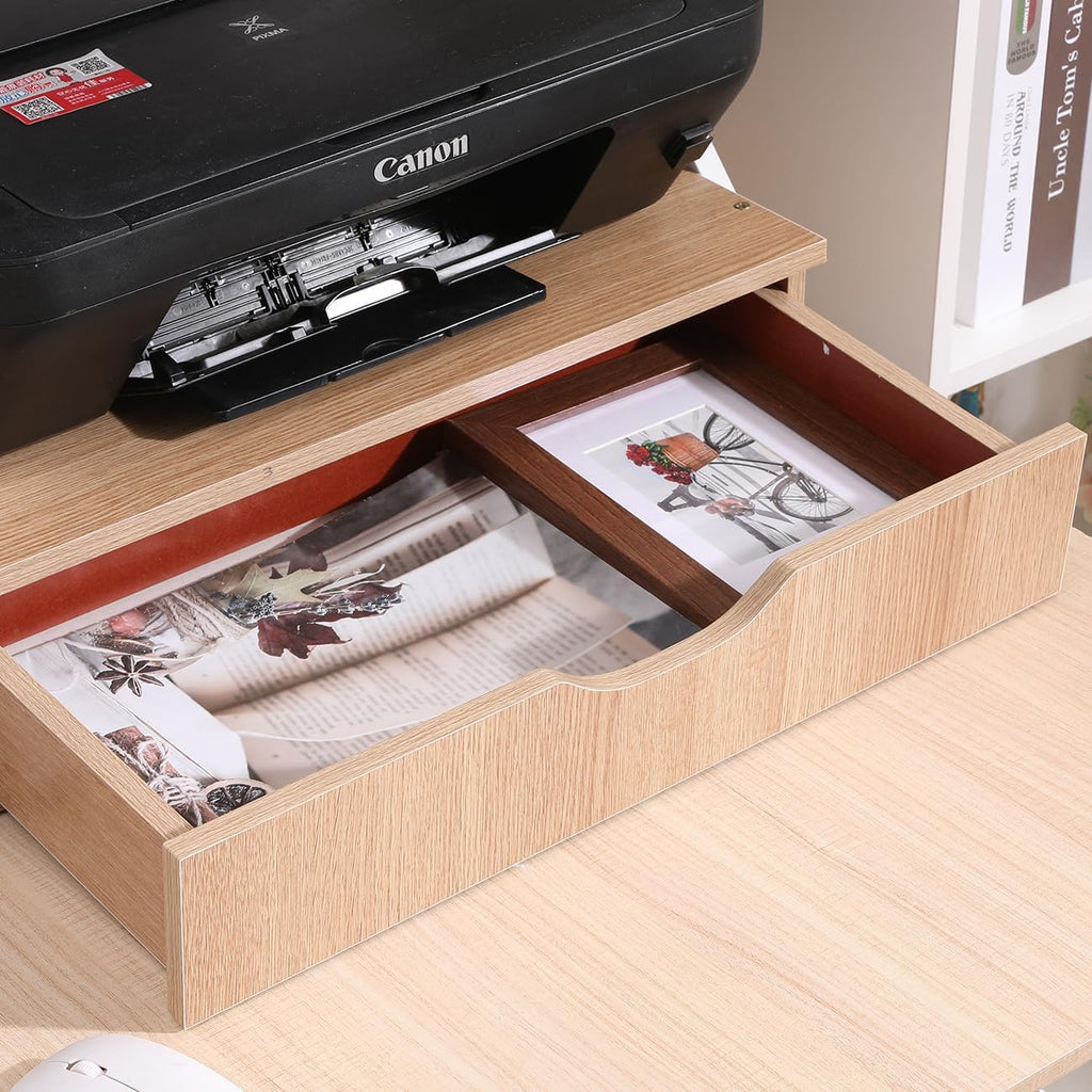 Kitchen Countertop nizer with 3 Tier Microwave Shelf Metal Frame Oven Rack Wood Stand with Drawer 2 Tier Storage and nization Solution for Home