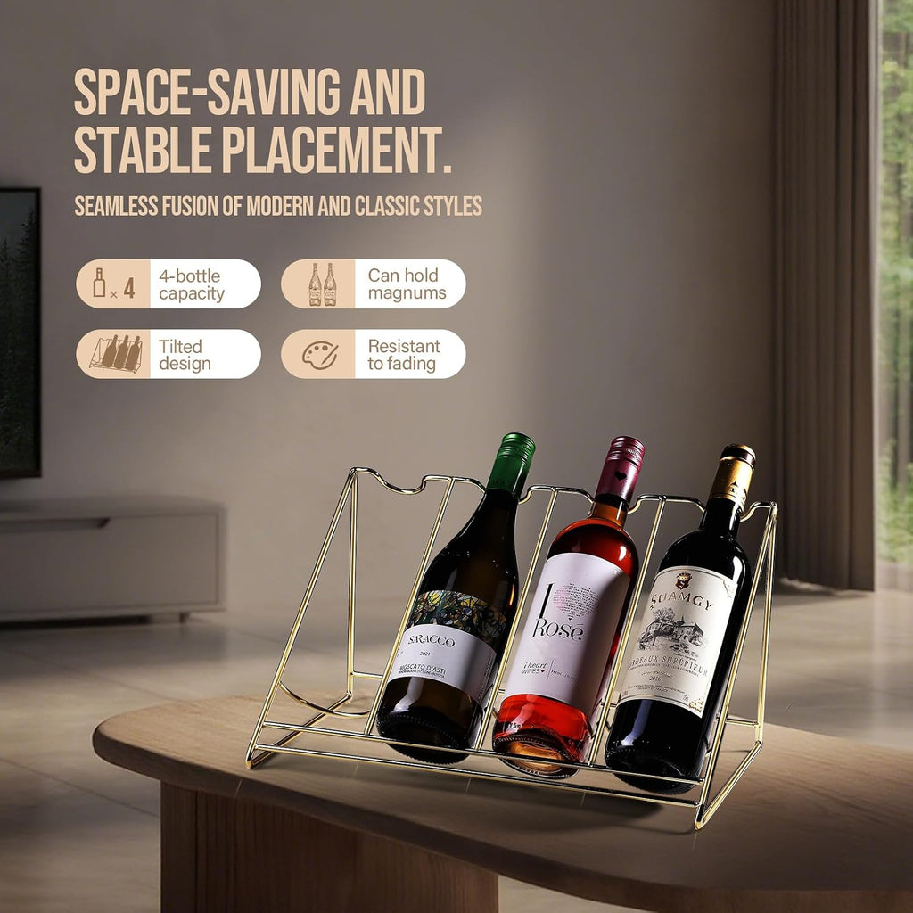 Wine Bottle Display Shelf,Wine Storage Rack, Liquor Bottle Display Shelf, Bar Kitchen Small Wine Rack for Bar Family