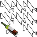 8pcs Single Wine Bottle Rack, Metal Tabletop Wine Display Racks, Stylish-Wine Bottles Organizer, Black Simple Style Single Bottle Champagne Rack, for Home Decor, Restaurants, Bar, Kitchen, Party