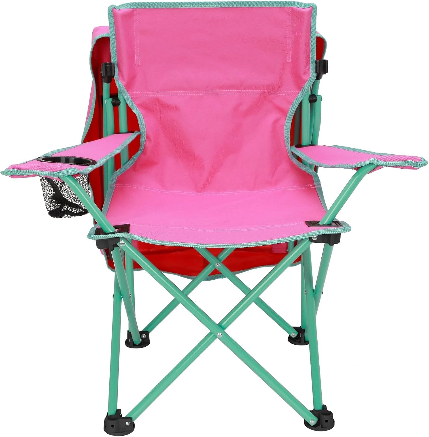 Kids Canopy Chair with Safety Lock (125 lb. Capacity), Pink/Green