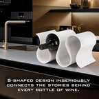 Wine Rack Countertop, Freestanding Creativity Modern Small Wine Holder, Tabletop Wine Stand for Kitchen Wine Bar Inside Cabinet, Pantry Decor-5 Bottle