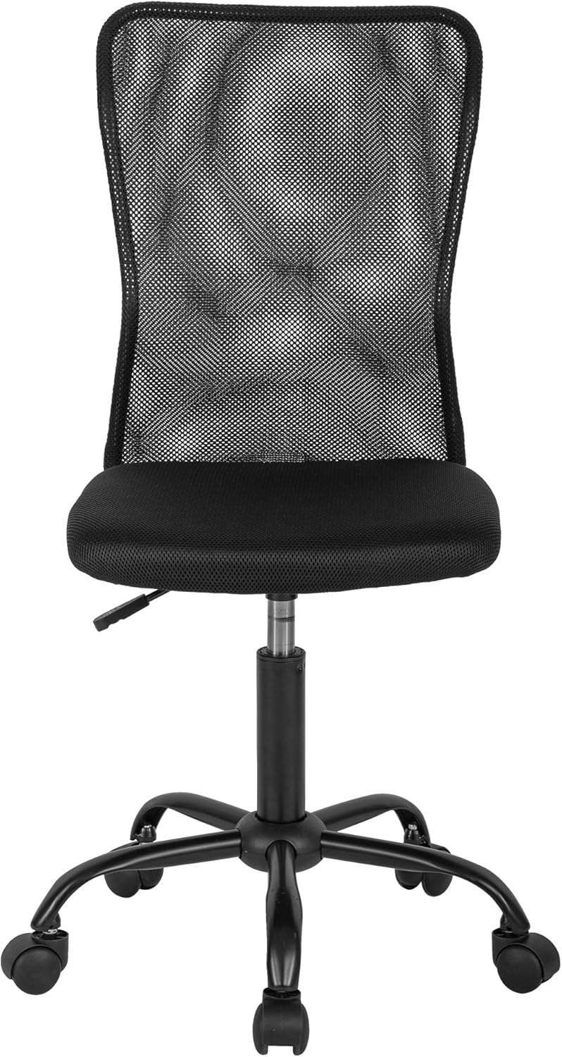 PayLessHere Office Chair Desk Chair Ergonomic Mesh Computer Chair Back Support Modern Executive Mid Back Rolling Swivel Back Support Chair for Home Office (Black)