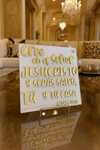 Plaque: CREE EN EL SEÑOR JESUCRISTO Y SERAS SALVO TU Y TU CASA - Made in USA