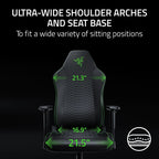 Razer Iskur V2 X NewGen Ergonomic Gaming Chair — Built-in Lumbar Support, Cooltouch Gen-2 EPU Leather, Ultra-Wide Seat Base, Adjustable 152 Degree Recline, Foam Cushions — Black/Green